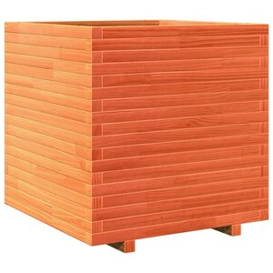 vidaXL Jardinière cire marron 70x70x72 cm bois de pin massif