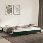 vidaXL Cadre de lit sans matelas vert foncé 200x200 cm velours