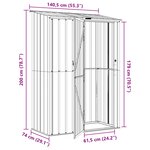 vidaXL Cabanons de jardin Marron 140 5 x 74 x 200 cm Métал