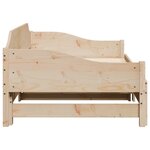 vidaXL Lit de jour avec lit gigogne 90x190 cm bois de pin massif