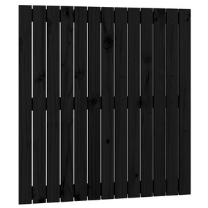vidaXL Tête de lit murale Noir 82 5x3x90 cm Bois massif de pin