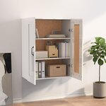 vidaXL Armoire murale suspendue Blanc brillant 69 5x32 5x90 cm