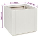 vidaXL Cache-pot de jardin Blanc 36 x 36 x 35 cm Polypropylène