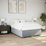 vidaXL Cadre de lit sans matelas gris clair 140x190 cm tissu