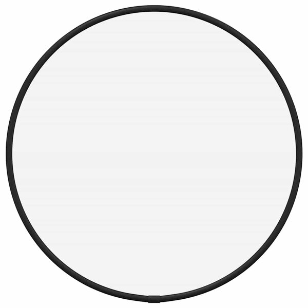 vidaXL Miroir mural Noir Ø 30 cm Rond