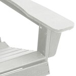 Chaises Adirondack vidaXL avec repose-pieds 2 Pièces Blanc HDPE