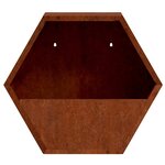 vidaXL Jardinières murales 2 Pièces Rouillé Acier corten 30x10x25 cm