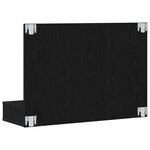 Cabinet Miroir LED vidaXL en Chêne Noir - 90x31.5x62 cm
