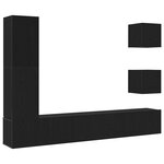 vidaXL Ensemble de meubles TV 6 pièces noir