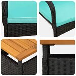 vidaXL Ensemble de jardin Noir polyrotin