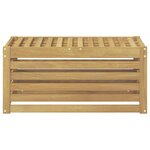 vidaXL Banc de Jardin Blanc 79 x 43 x 37 cm Bois d'Acacia Massif