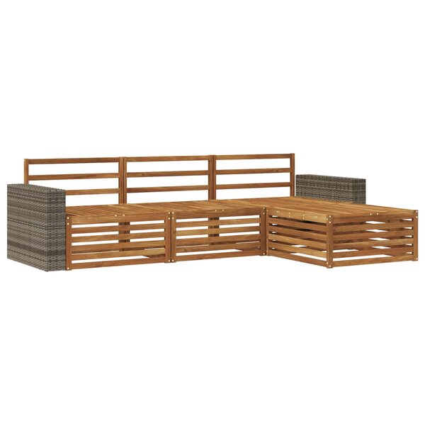 vidaXL Ensemble de canapés d'extérieur 4 pc Naturel