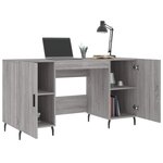 vidaXL Bureau sonoma gris 140x50x75 cm bois d'ingénierie