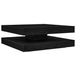 vidaXL Table basse rotative à 360 degrés chêne noir 90x90x34 5 cm