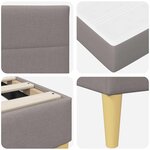 vidaXL Cadre de lit 80 x 200 cm Taupe