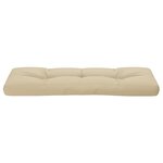 vidaXL Coussin de palette beige 120x40x12 cm tissu
