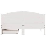 vidaXL Cadre de lit sans matelas blanc 135x190 cm bois de pin massif