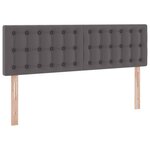 vidaXL Lit avec rangement et matelas Gris 140 x 200 cm Simili cuir