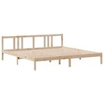 vidaXL Lit bibliothèque sans matelas 200x200 cm bois massif de pin