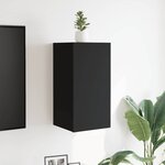 vidaXL Meubles TV muraux 2 Pièces Noir 30 5x30x30 cm