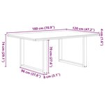 vidaXL Table à manger marron clair bois de chêne massif rectangulaire