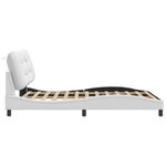 vidaXL Cadre de lit avec tête de lit Blanc 140x190 cm Similicuir