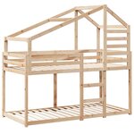 vidaXL Lit superposé sans matelas 90x190 cm bois de pin massif