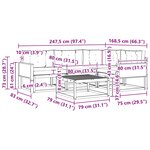 vidaXL Ensemble de canapés d'extérieur 5 Pièces Naturel et Anthracite