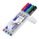 Lot de 4 Lumocolor marqueur non-permanent 316F Assortis STAEDTLER
