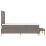 vidaXL lit box spring avec matelas et banc taupe 120x190 cm tissu