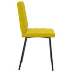 vidaXL Chaises à manger lot de 2 Jaune Velours