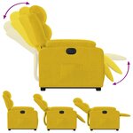vidaXL Fauteuil inclinable électrique jaune Velours