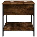 vidaXL Table basse chêne fumé 70x50x50 cm bois d'ingénierie et métal