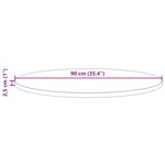 vidaXL Dessus de table rond cire marron Ø90x2 5 cm bois de pin massif