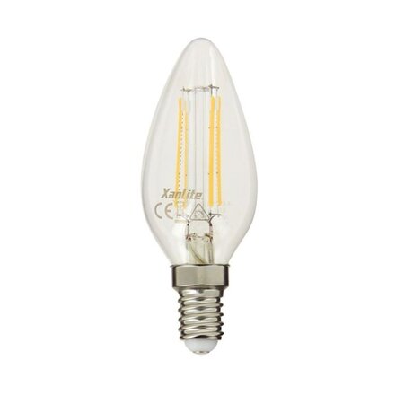 Ampoule à filament led flamme  culot e14  4w cons. (40w eq.)  lumière blanc chaud