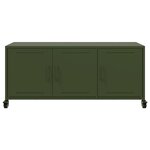 vidaXL Meuble TV vert olive 100 5x39x43 5 cm acier