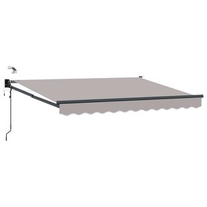 vidaXL Auvent rétractable électrique Gris clair 3 x 2 5 m