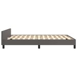 vidaXL Cadre de lit avec tête de lit sans matelas gris 140x190 cm