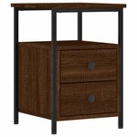 vidaXL Tables de chevet 2Pièces chêne marron 34x35 5x50cm bois ingénierie