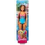 BARBIE Plage maillot de bain bleu, rose et orange