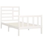 vidaXL Cadre de lit Blanc Bois de pin massif 90x200 cm