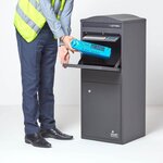 Boîte à colis incurvée 1 porte Large Gris foncé Acier galvanisé SMART PARCEL BOX®