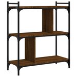 vidaXL Bibliothèque 3 niveaux chêne brun 76x32x88 cm bois d'ingénierie