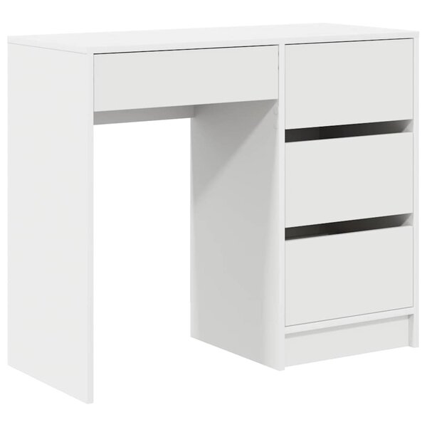 vidaXL Bureau avec tiroir Blanc 90 x 37 5 x 75 cm Bois d'ingénierie