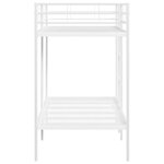 vidaXL Lit superposé sans matelas blanc 100x190 cm acier