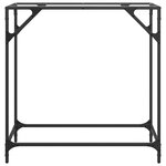 vidaXL Table console avec dessus en verre transparent 80x35x81cm acier
