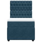 vidaXL Sommier à lattes de lit et matelas Bleu foncé 80x200 cm Velours
