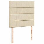 vidaXL Sommier à lattes de lit avec matelas Crème 80x200 cm Tissu