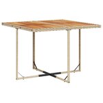 vidaXL Ensemble à manger de jardin et coussins 11 Pièces beige poly rotin