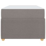 vidaXL Cadre de lit avec matelas Taupe 90 x 190 cm tissu